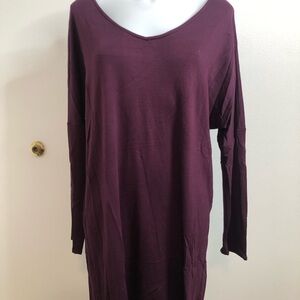 Socialite Deep Burgundy Long Sleeve Tunic